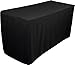 Utopia Kitchen Fitted Tablecloth 1 Pack Black [6 Feet, 72x30 Inches] Rectangle Table Cloth - Washable and Wrinkle Resistant Cover for Party, Dinner, Wedding and Trade Shows