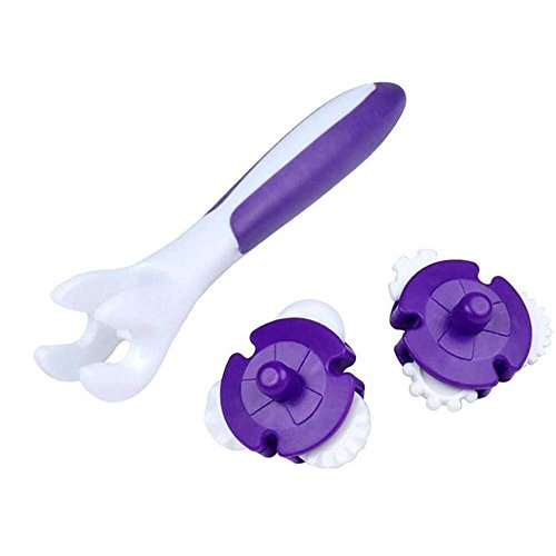 Ashley city Fondant Sugarcraft Tool Cake Rolling Pin Embosser Roller Set Pastry Dough Tool Strip Ribbon Rotary Cutter