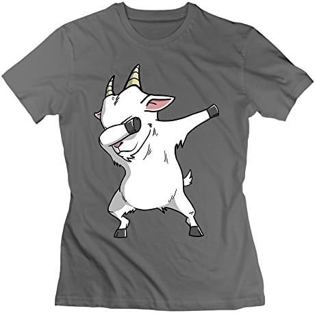 AKKK47 Women's Unique Funny Dabbing Goat T Shirt DeepHeather S