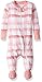 Burt's Bees Baby, Baby Girls,Sleeper Pajamas, Zip Front Non-Slip Footed Sleeper PJs, 100% Organic Cotton, Waterlily Buffalo Check, 12 Months