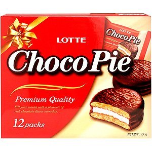 Lotte Choco Pie, 12 Individually Wrapped Chocolate Snack Pies 11.85 oz (6 Pack)