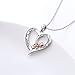 Sterling Silver Always My Sister Forever My Friend Love Heart Necklace, 18