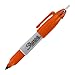 Sharpie Mini Permanent Markers, Fine Point 0.7mm, Orange Ink, Pack of 4
