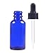 12 Pack,1oz 1 oz,Blue Glass Bottle Bottles with Black cap and Glass Droppers.Using for Essential Oils,Lab Chemicals,Colognes,Perfumes & Other Liquids.FREE 12 Chalk Labels