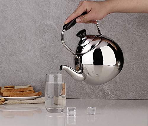 ROYDOM Whistling Tea Kettle Stainless Steel Teapot, 2-Liter Teakettle for Stovetop Induction Stove Top, Fast Boiling Heat Water Tea Pot Maker 2.1-Quart