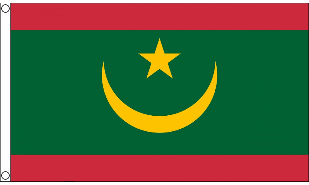 AZ FLAG - Mauritania Flag - 3x5 Ft - 100D Polyester Mauritanian Banner with Two Metal Grommets - Fade Resistant - Vivid Colors - 3' x 5' Feet - 150x90 Cm