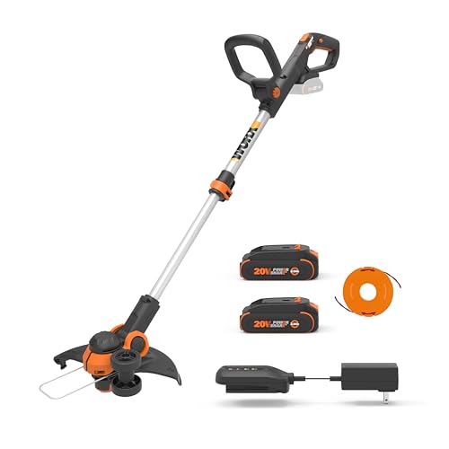 WORX Cordless String Trimmer & Lawn Edger, 12" Electric Weed Wacker with Comman…