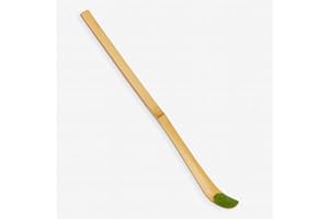 JapanBargain 2202, Bulk Pack of 50 Bamboo Matcha Scoop Japanese Chashaku Hooked Green Tea Spoon for Tea Ceremony, Coffee, Spices, 18cm Long, Natural Color, Wholesale Price
