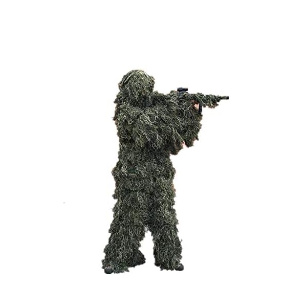 ZLDMYC 5pcs / Set Sniper Tactical Bekleidung for die Jagd Paintball Ghillie-Anzug Herren Jagdbekleidung