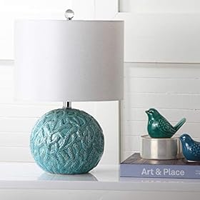 SAFAVIEH Lighting Collection Robinson Coastal Beach House Coral Reef Light Blue Round 21-inch Bedroom Living Room Home… 41LqjOM6kAL