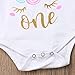3PCS Unicorn Outfit Newborn Baby Girls 1st Birthday Romper + Tutu Skirt Dress + Headband Clothing Set Pink