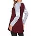 COSYOU New Fashion Women Casual Long Sleeve Base Ball Long T-Shirt Blouse (XL, Wine Red)
