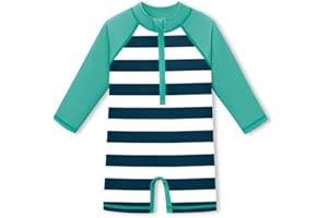 BesserBay Baby UV Protection Zip Front Sun Protective Long Sleeve One Piece Swimsuit 0-36 Months