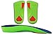 KidSole 3/4 Length Neon Shield Arch Support Insole for kids with foot pronation, flat feet, or any other undiagnosed arch support issues (Kids Size US 0-3.5)