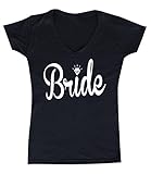 P&B Wedding Bride (white text) Women's V-neck