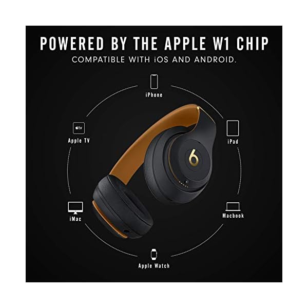 Beats-Studio3-Wireless-Noise-Cancelling-Over-Ear-Headphones-Apple-W1-Headphone-Chip-Class-1-Bluetooth-Active-Noise-Cancelling-22-Hours-Of-Listening-Time-Built-in-Microphone-Midnight-Black Beats Studio3 Wireless Noise Cancelling Over-Ear Headphones - Apple W1 Headphone Chip, Class 1 Bluetooth, Active Noise…