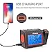 iTronics Projection Alarm Clock Radios for Bedroom, Alarm Clock with AM/FM Radio, Adjustable Loud Alarm and Backlight LCD Big Digits, Alarm Clock Radio with Projection on Ceiling, USB Phone Charger