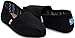 Toms Women's Classic Canvas (Black,On,Black) Slip-on Shoe - 8.5 B(M) US