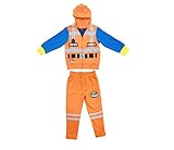Lego Movie Emmet Orange Boys Two-Piece Zip-Up Costume Hoodie & Sweatpants Set