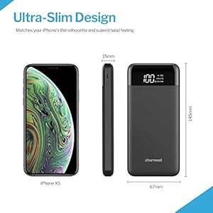 Power Bank 10400mAh, USB C Caricabatterie Portatile con LED Digitale Display Batteria Esterna Portatile con 2 ingressi e… - immagine 7