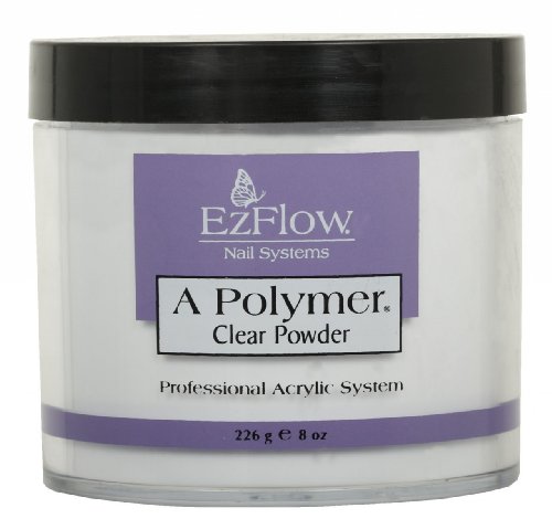 EZ Flow A Polymer False Nails, Clear, 8 Ounce