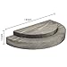 MyGift Rustic Gray Wood Jewelry Stand, 2 Tier Semi Circle Display Riser for Necklace, Bracelets, Rings