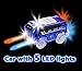 HAPISIMI Track Cars with 5 LED Lights, Compatible with Most Tracks Including Magic Tracks, Neo Twister Tracks, Boys and Girls (3. Blue Bus - Dino)