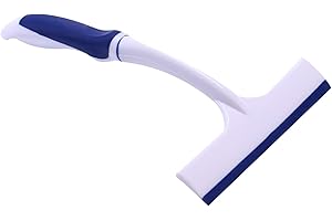 Glass Cleaning Wiper - 7-Inch Mirror Scraper, Compact Bathroom Squeegee, Lightweight Shower Blads | Home Window Panels Car Wi