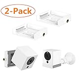 Wyze Cam Wall Mount Bracket with Universal Screw Compatible with Wyze Cam - Full Install Kit (2 Pack, White)