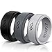Rinfit Silicone Rings for Men 9mm Wide, 2mm Thick - Mens Rubber Wedding Bands - Infinity Silicone Rings for Him - Patented Design - Pack D, Size 9