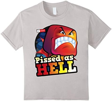 Kids PissedConsumer Pissy Mood Short Sleeve Relaxed Cotton TShirt 8 Silver