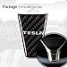 CoolKo Carbon Fiber Steering Wheel Down Black Sticker Modified Decoration Compatible with Model S and Model X [1 Piece]