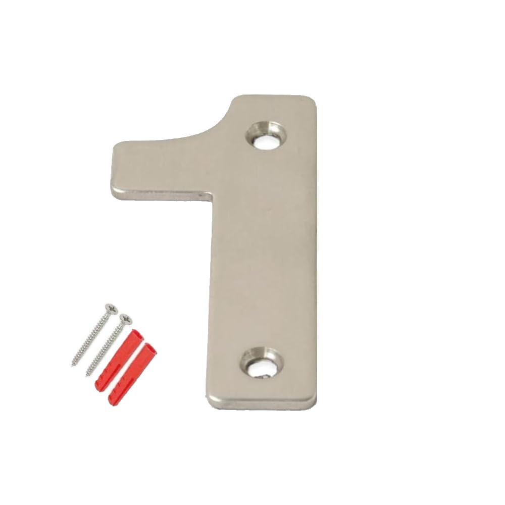 SISI UK® Stainless Steel Front House Door Numbers with Brushed Finish Large 6'' with fixings (Number 1)