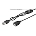 Onite LED Strip Dimmer Switch Cord, Female to Male Extension USB Cord for TV BackLight, 1m, 2-Pack