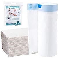 Commode Liners with Absorbent Pad,Commode Bags, Disposable Commode Chair Liners, Commode Pail Liners for Bedside Commode Pail Toilet Universal Fit(30 Pack)