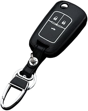 Sakali Car Key Case Cover for Chevrolet Car Folding Key Holder Keychain Black