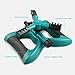 (2 Pack) Plemo Lawn Sprinklers, Automatic 360 Rotating Sprinklers for Garden, Adjustable Irrigation System with Three Arm and Metal Weighted Base, Brass Water Outlet