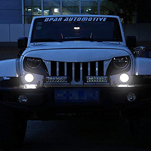 GTINTHEBOX LED Front Turn Signal Light Smoked Lens Amber/White Flasher for 2007-2018 Jeep Wrangler JK Unlimited - No Logo