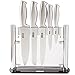 HULLR Stainless Steel Kitchen Knife Set with Acrylic Stand - 6 Piece Set