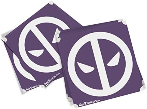 Deadpool Stencils for Guns, Magazines and Accessories - 5 Pack