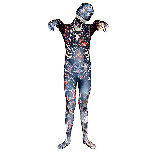 Burnt Zombie Jaw Dropper Kids Monster Morphsuit Fancy Dress Costume - size Small 3'1-3'6 (94cm-107 cm)
