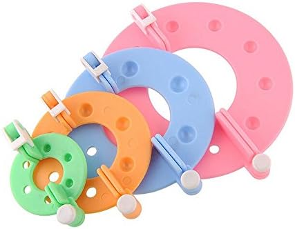 Fenleo 4 Sizes Pompom Maker for Fluff Ball Weaver Needle Craft DIY Wool Knitting Craft Tool Set Pom-pom Decoration