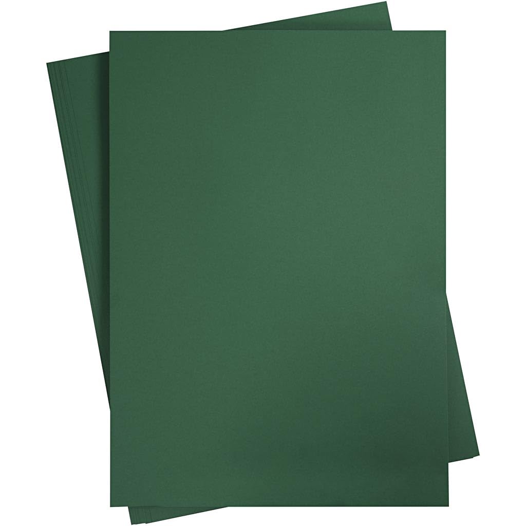 Coloured Card, A2 420x600 mm, 180 g, fir green, 10sheets