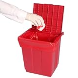 Bel-Art Polypropylene Biohazard Disposal Can with Lift-up Cover for 19W x 23 in. H Bags; 9 x 12 x 11¹/₂ in. (F13197-0000)