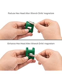 Juego de brocas Allen, cabezal hexagonal EAONE con puntas magnéticas de 2.0 in, vástago de liberación rápida S2 de acero de 10 tamaños con una herramienta de desagüe magnética