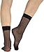 ToBeInStyle Women's Pack Of 6 Sheer Nylon Ankle To Mid-Calf Short Stockings - Offblack - One Size Regular