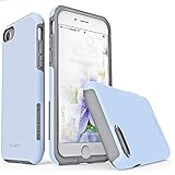 TEAM LUXURY [Clarity Series Case for iPhone 7 & 8, Updated G-II Ultra Defender [Shock Absorbent] Premium Protective Phone Case (4.7 Inch) - Serenity/Gray
