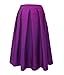 Face N Face Women's High Waisted A line Street Skirt Skater Pleated Full Midi Skirt Small Purple