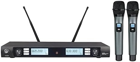 Dual Microphone Wireless PRO UHF Handheld Karaoke wireless Microphone System