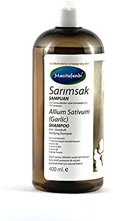 Mecitefendi Shampoo 400 ML (Garlic) - Mecitefendi Garlic Shampoo 400 Ml / 13.53 Fl Oz, Ideal for Very Thin, Lifeless, Oily Hair and Helps Prevent Hair Loss. Odorless. Unisex